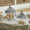 Lot de 2 bonbonnières en verre Madelon