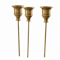 Lot de 3 bougeoirs à piquer Lalley
