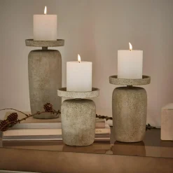 Lot de 3 bougeoirs Amsley