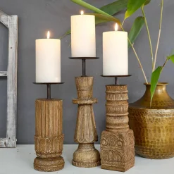 Lot de 3 bougeoirs Zahirah