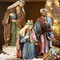 Lot de 11 figurines de crèche Christi