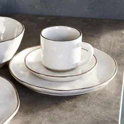 Lot de 6 tasses et soucoupes Biarré