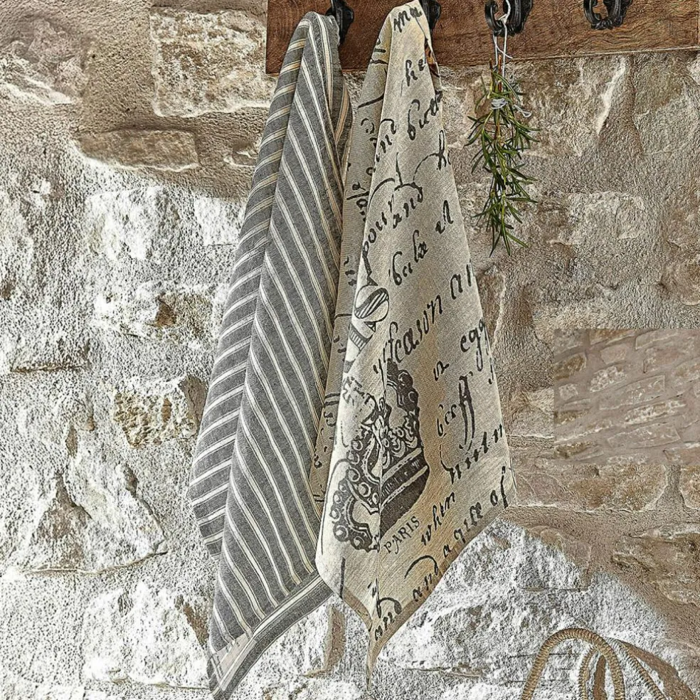 Lot de 2 torchons Fleurissant